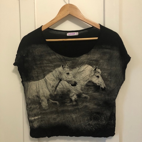Garage horse t shirt - Picture 1 of 2